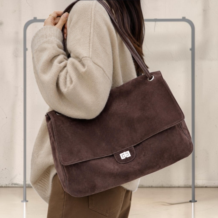 Genuine Suede Hobo Shoulder Bag, Soft Leather Purse, Everyday Crossbody Handbag, Boho Chic Tote, Casual Women's Bag, Gift for Her